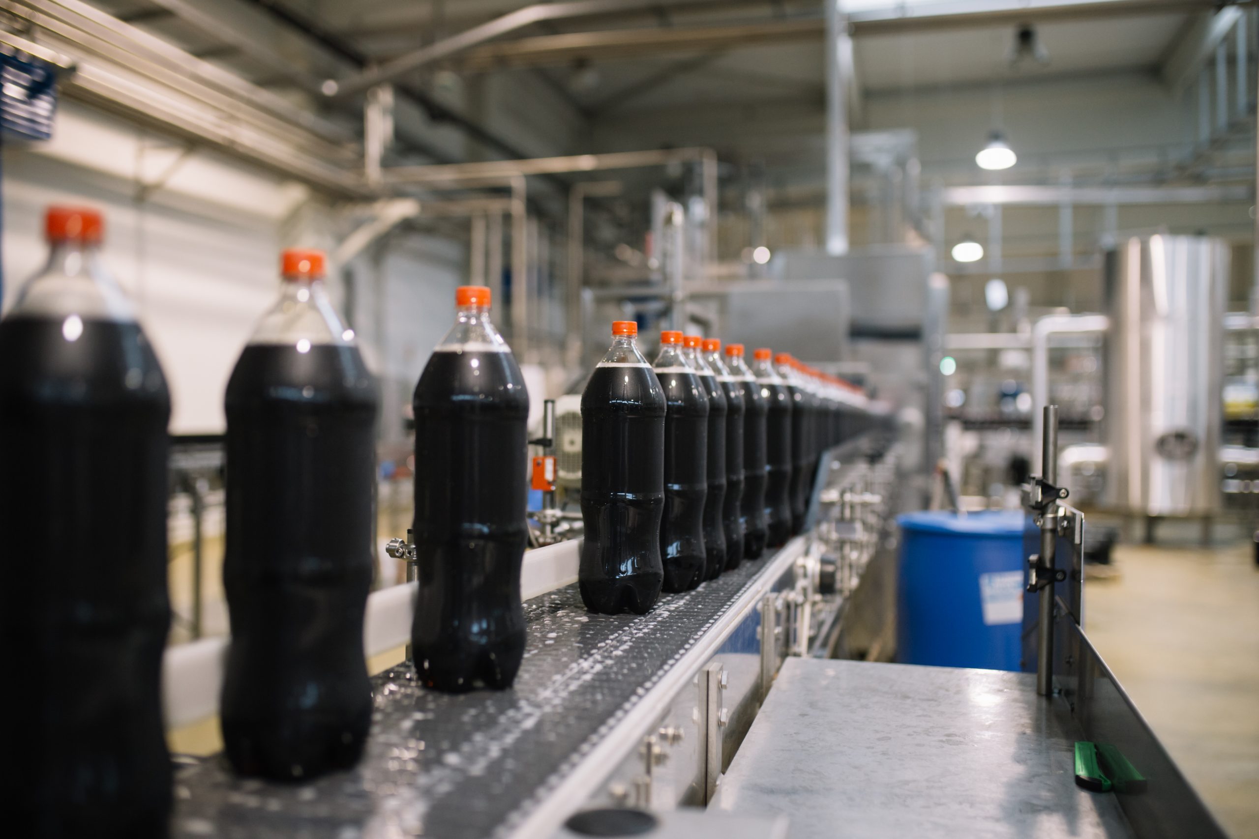 Bottling factory - Coke bottling line for processing and bottlin